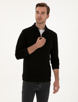 Siyah Regular Fit Sweatshirt