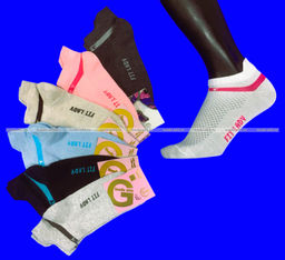 Цена за 10 пар. Золотая Игла носки женские спортивные с лайкрой арт. с-402