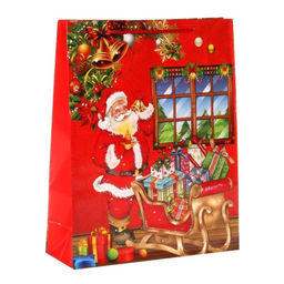 Цена за 12 шт. Пакет подарочный 26x32x9см / 447S /уп 12/960/Новый год - Галеонтрейд фото 6