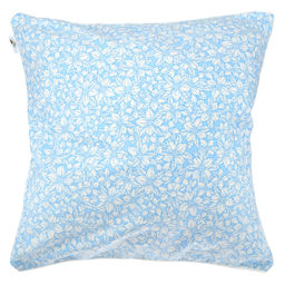 Наперник 48х48см Цветочный принт на белом, тик наволочный 170г/м2, хлопок 100%, на молнии, упаковка классическая ПВХ 22х30см, Домашняя мода (Россия)