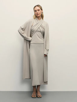 Вязаная юбка миди из вискозы / Zarina  фото 2