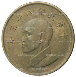 Монета 1 доллар 1994 года Тайвань