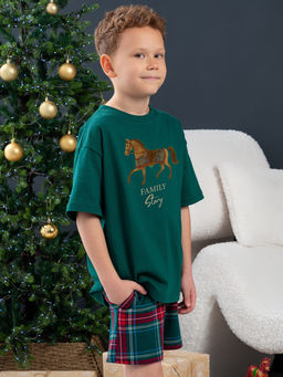 Комплект для мальчика Конь Зеленый - Modamica фото 3