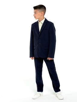 Синий школьный пиджак для мальчика Инфанта, модель 0507M