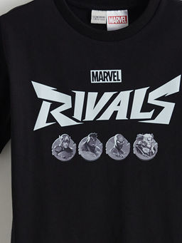 Bisiklet Yaka Marvel Rivals Bask?l? Erkek ?ocuk Ti??rt