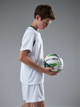 Детская футбольная форма KELME Football Suit (White/Green)