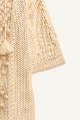 LIMITED EDITION LACE-UP KNIT PONCHO - Zara фото 10