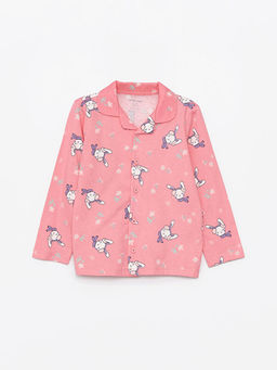 Polo Yaka Uzun Kollu Bask?l? K?z Bebek Pijama Tak?m? 2li - Waikiki фото 2