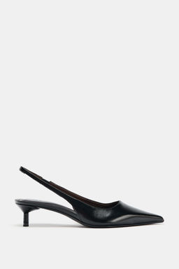 LEATHER SLINGBACK SHOES - Zara фото 9