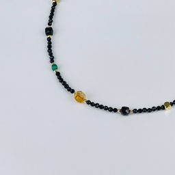 Колье из Шпинели, Малахита и Цитрина 38 см +