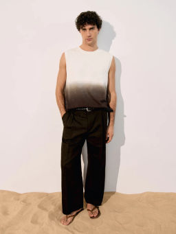 Брюки широкие из смесового льна ZR2605042114-27 / Zarina