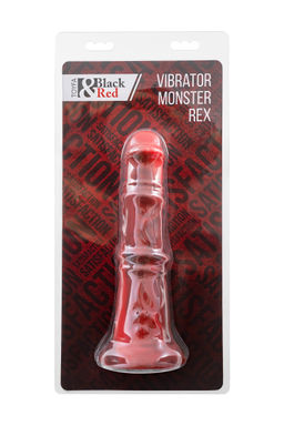Вибратор Black&Red by Toyfa Monster Rex, силикон, красно-черный, 24,5 см