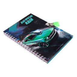 Записная книжка подарочная на замочке, А6, 45 листов, в линейку Машина зеленая - Calligrata фото 2