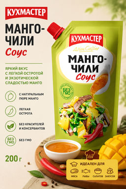 Соус Кухмастер Манго-чили дой-пак 200 г