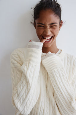 Jersey oversize en punto trenzado - H&m фото 5