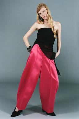 SATIN BALLOON TROUSERS