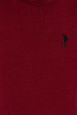 Мужской бордовый красный трикотажный свитер Basic - U.s. polo assn фото 12