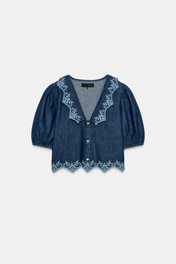 CAMISA Z1975 DENIM BORDADOS / ?ndigo - Zara фото 7