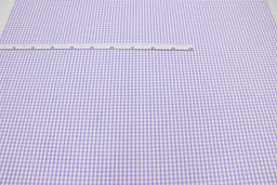Теплый хлопок Клетка (0.7*0.7см) цв.сиреневый/белый, СОРТ2, ш.1.48м, хл-100%, 160гр/м.кв - Купава фото 3