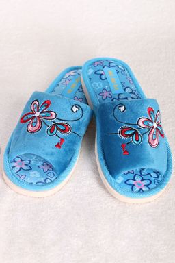 Тапочки женские домашние синие