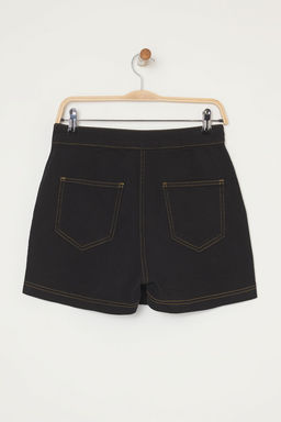 TRENDYOLMILLA Ekru Kruvaze Normal Bel Mini Denim Sort Etek TWOSS25SR00046  фото 8