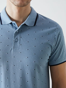 Polo Yaka K?sa Kollu Desenli Pike Erkek Ti??rt