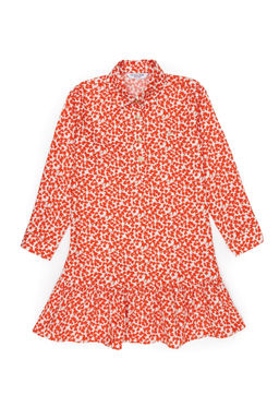 Оранжевое тканое платье для девочки - U.s. polo assn фото 7