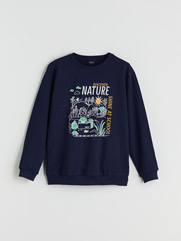 Bisiklet Yaka Erkek ?ocuk Sweatshirt
