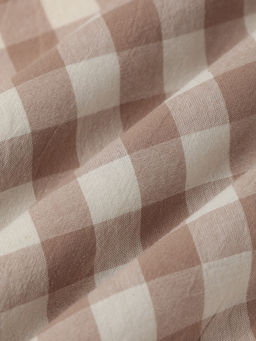 Простыня на резинке 1.5-спальная Этель Beige cage, 140200+30 см, жатый хлопок  фото 6