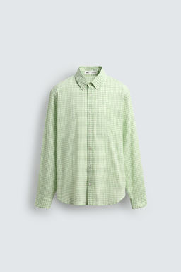 Рубашка Regular Fit Cuadros пастельно-зеленая