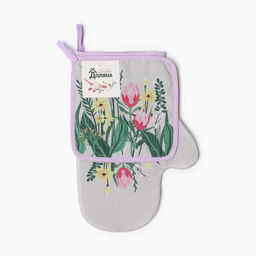 Набор кухонный «Доляна. Букет»: варежка 20×28 см, прихватка 17×17 см, 35% хлопок, 65% п/э