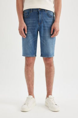 Regular Fit Jean Bermuda Sort
