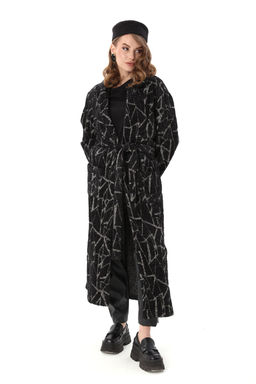 Костюм NIKVA н1003-1 чёрная геометрия и чёрный