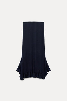 WOOL SKIRT WITH RUFFLED HEM - Zara фото 6