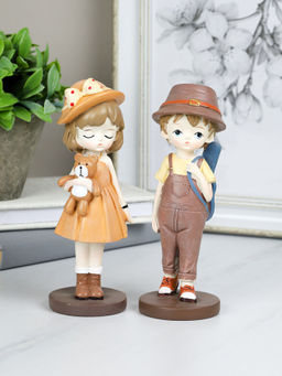 Цена за 2 шт. Фигурка Мальчик/Девочка 2 штуки набор 18,5 см / 5056 /уп 36/ - Галеонтрейд фото 2