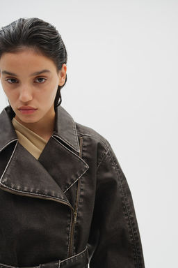 Chaqueta biker con efecto desgastado - H&m фото 4