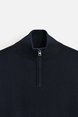 100% WOOL QUARTER ZIP JUMPER - Zara фото 18