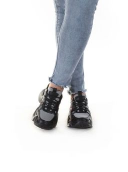 05-DHJ03-1 BLACK Кроссовки женские (нат.кожа, нат.замша, текстиль) - Фабричный китай фото 3