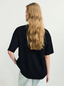 Базовая футболка оверсайз из хлопка / Zarina фото 5