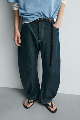 JEANS RELAXED BARREL FIT / ?ndigo - Zara фото 9