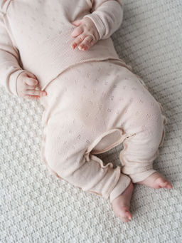 Ползунки Нюд из ажурного хлопка 0+ - Bungly фото 2