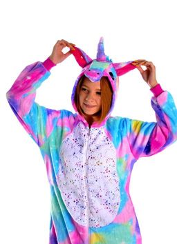 Пижама кигуруми Единорог с блестками