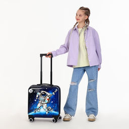 Чемодан детский на колёсах 41 л (S), на молнии, с кодовым замком, 4 колеса, синий