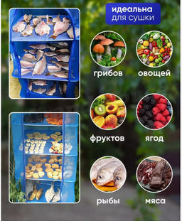 Сушилка для рыбы, фруктов и овощей подвесная L - Family фото 4