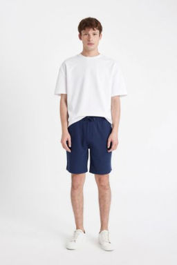 Slim Fit Dar Kesim Waffle Basic Duz Sort