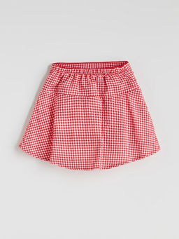 Beli Lastikli Ekose K?z ?ocuk ?ort Etek