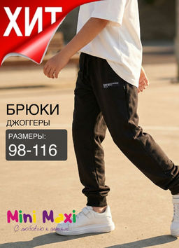 Брюки для мальчика штаны спортивные школьные 22-9819 - Mini maxi фото 23