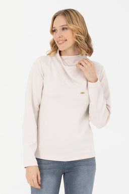 Kad_n Ta_ Dik Yaka Sweatshirt
