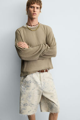 ABSTRACT PRINT CARPENTER POCKET BERMUDA SHORTS - Zara фото 6