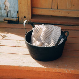 Корзина для хранения SL Home Луиза, плетёная, ручной работы, 333316 см, чёрная - Sima-land home фото 6